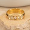 .19 CTW Diamond Half Eternity Ring 18k Yellow Gold HE213