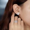 .55 CTW DIamond Earrings & Ring Set 14K White Gold JS229-WG