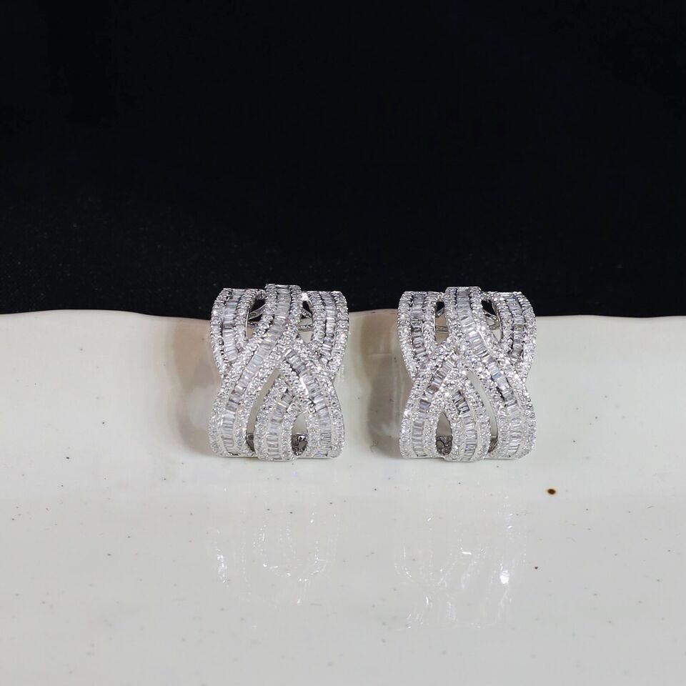 1.309 CTW Diamond Earrings 14K White Gold JS225E-WG