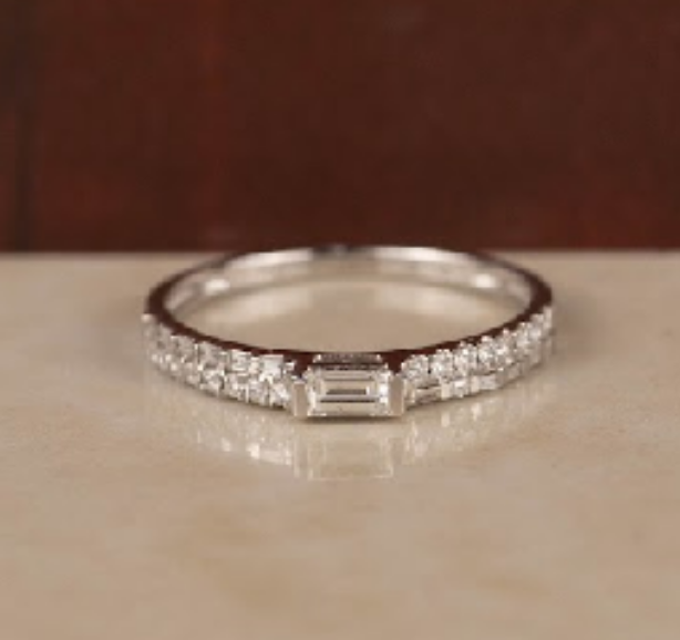 .31 CTW Diamond Engagement Ring 18k White Gold ER798 sep