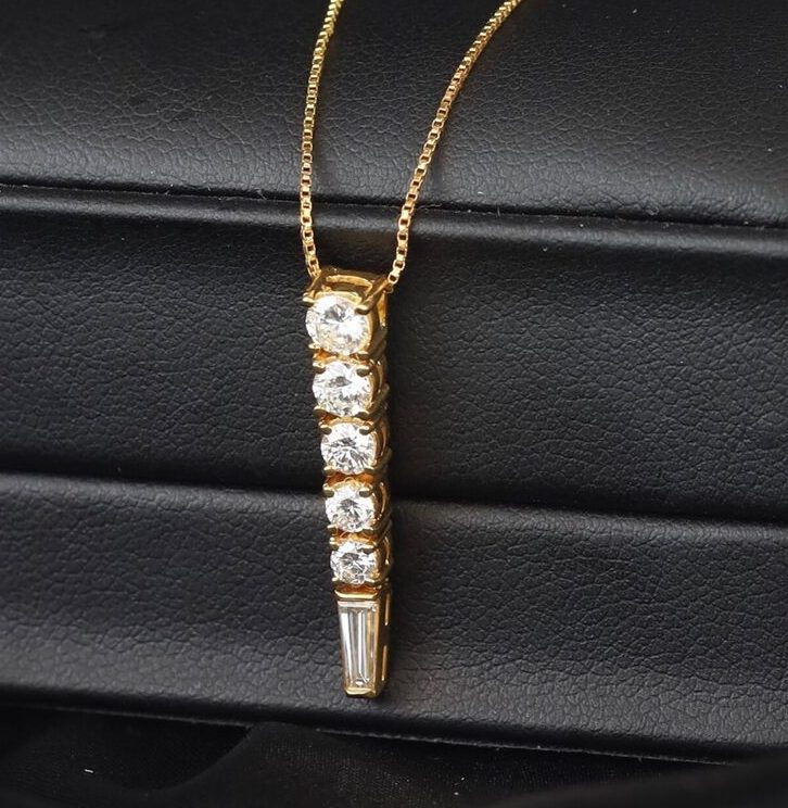 1.02 CTW Diamond Necklace 18K Yellow Gold N374-YG