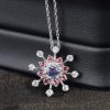 Tanzanite, Sapphire & Diamond Necklace in 14K White Gold N373-WG