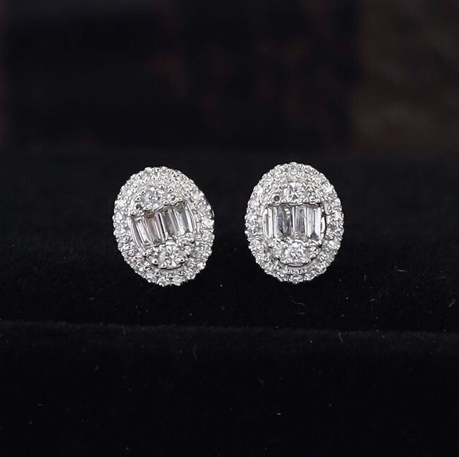 .22 CTW Diamond Stud Earrings 14K White Gold JS240E-WG