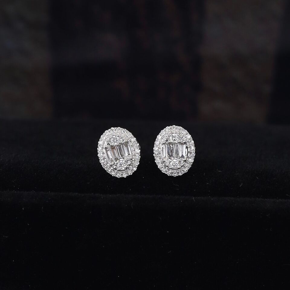 .22 CTW Diamond Stud Earrings 14K White Gold JS240E-WG