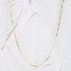 18K Yellow Gold Linked Chain Necklace MN05-1