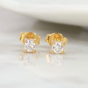 .32 CTW Diamond Stud Earrings 18K Yellow Gold E0126-YG