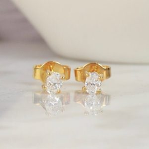 .30 CTW Diamond Stud Earrings 18K Yellow Gold E0133-YG