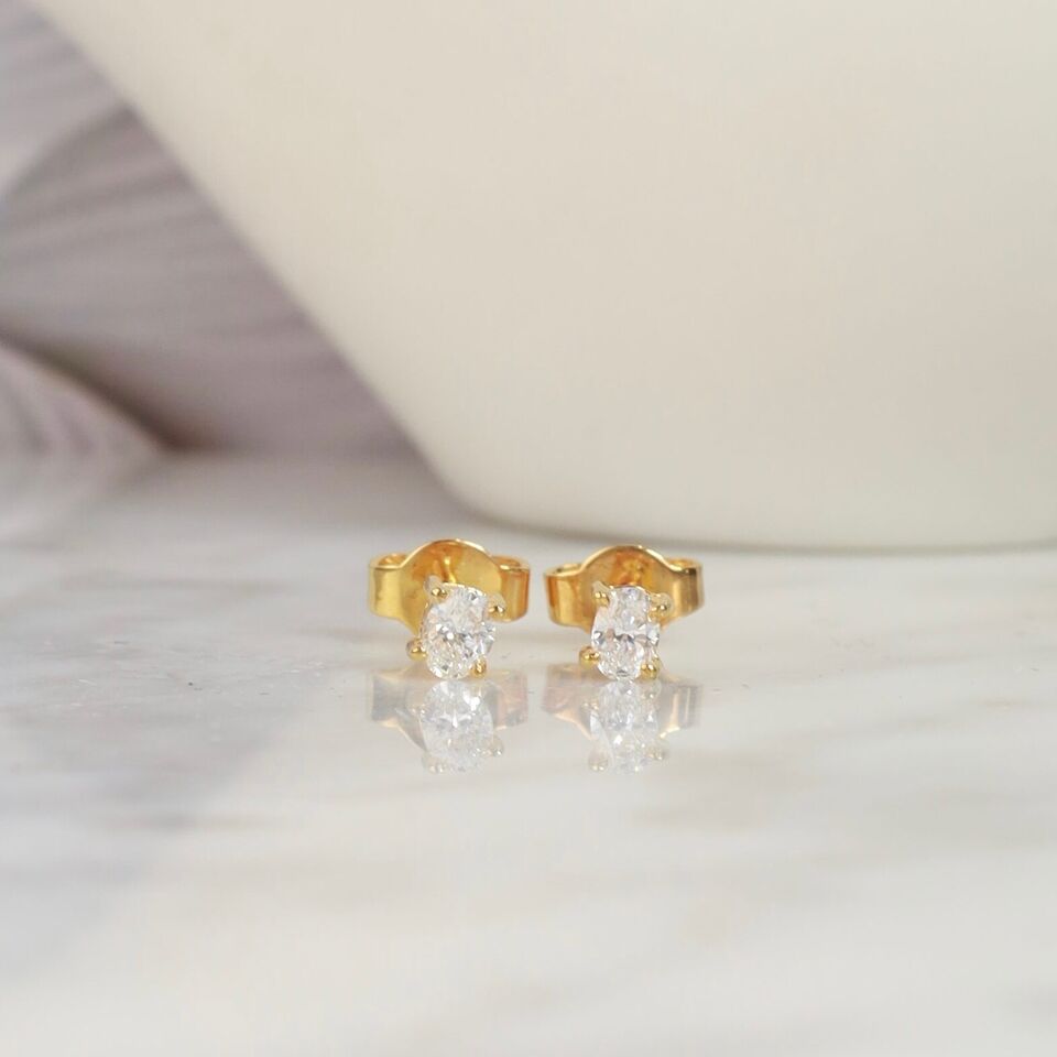 .30 CTW Diamond Stud Earrings 18K Yellow Gold E0133-YG