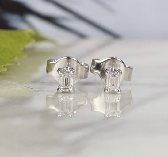 .16 CTW Diamond Stud Earrings 18K White Gold E0123-1 WG