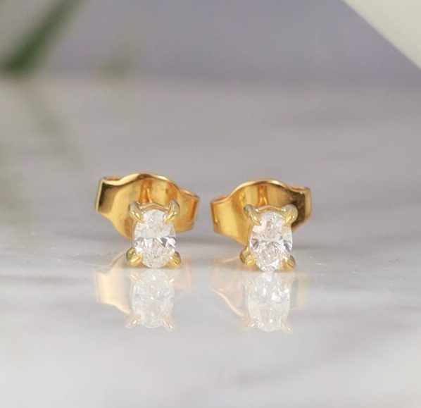 .27 CTW Diamond Stud Earrings 18K Yellow Gold E0134-YG