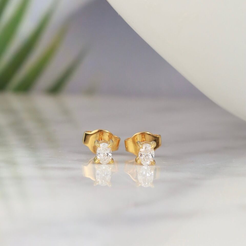 .27 CTW Diamond Stud Earrings 18K Yellow Gold E0134-YG