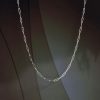 18K White Gold Linked Chain Necklace MN34-1