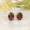 3.58 CTW Garnet Stud Earrings 18K Yellow Gold E0135-YG