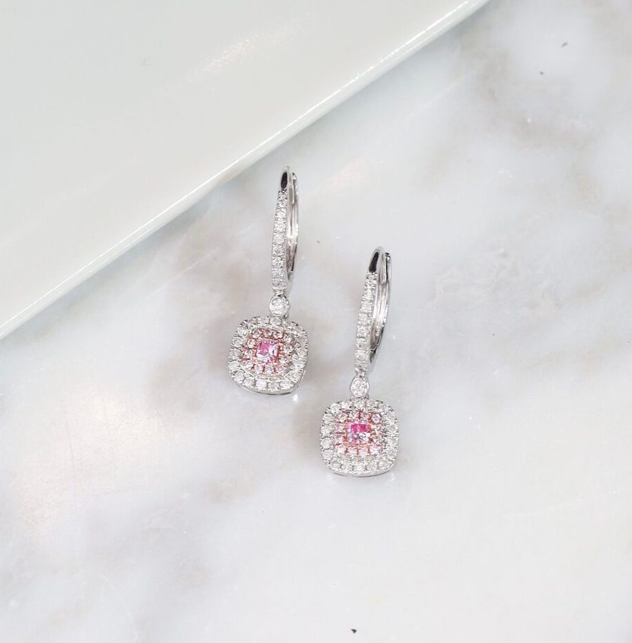 .60 CTW Diamond Dangling Earrings 18K Twotone E0144-WRG