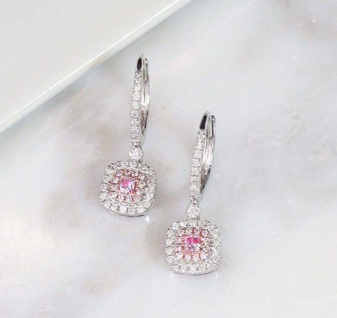 .60 CTW Diamond Dangling Earrings 18K Twotone E0144-WRG