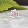 .31 CTW White Sapphire w/ .39 CTW Diamond Engagement Ring 18K Twotone ER0387-WRG