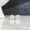 1.00 CTW Diamond Stud Earrings 18K White Gold E0104-WG