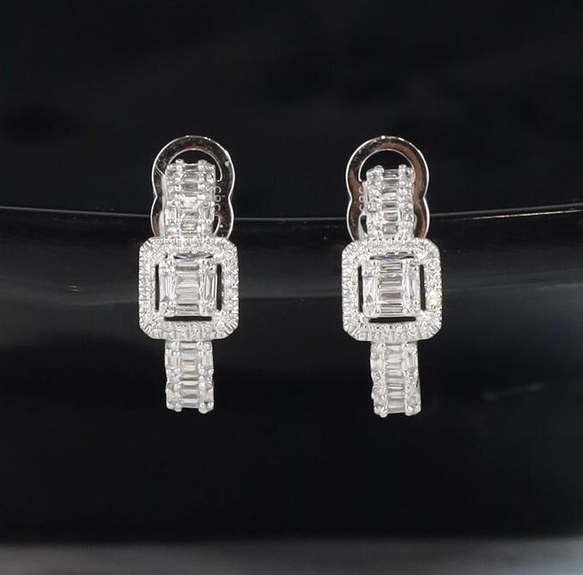 .495 CTW Diamond Stud Earrings 14K White Gold JS237E-WG