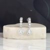 .80 CTW Diamond Dangling Earrings 14K White Gold JS245E-WG