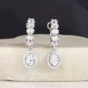 .80 CTW Diamond Dangling Earrings 14K White Gold JS245E-WG