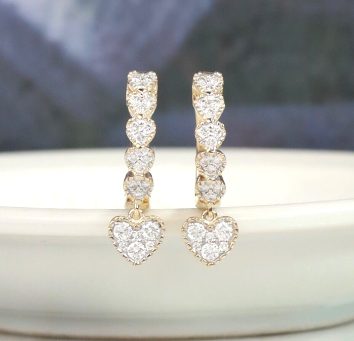 .533 CTW Diamond Clip Earrings 14K Yellow Gold JS233E-YG