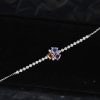 1.49 CTW Sapphire w/ .236 CTW Diamond Bracelet 14K White Gold B225-1 WG