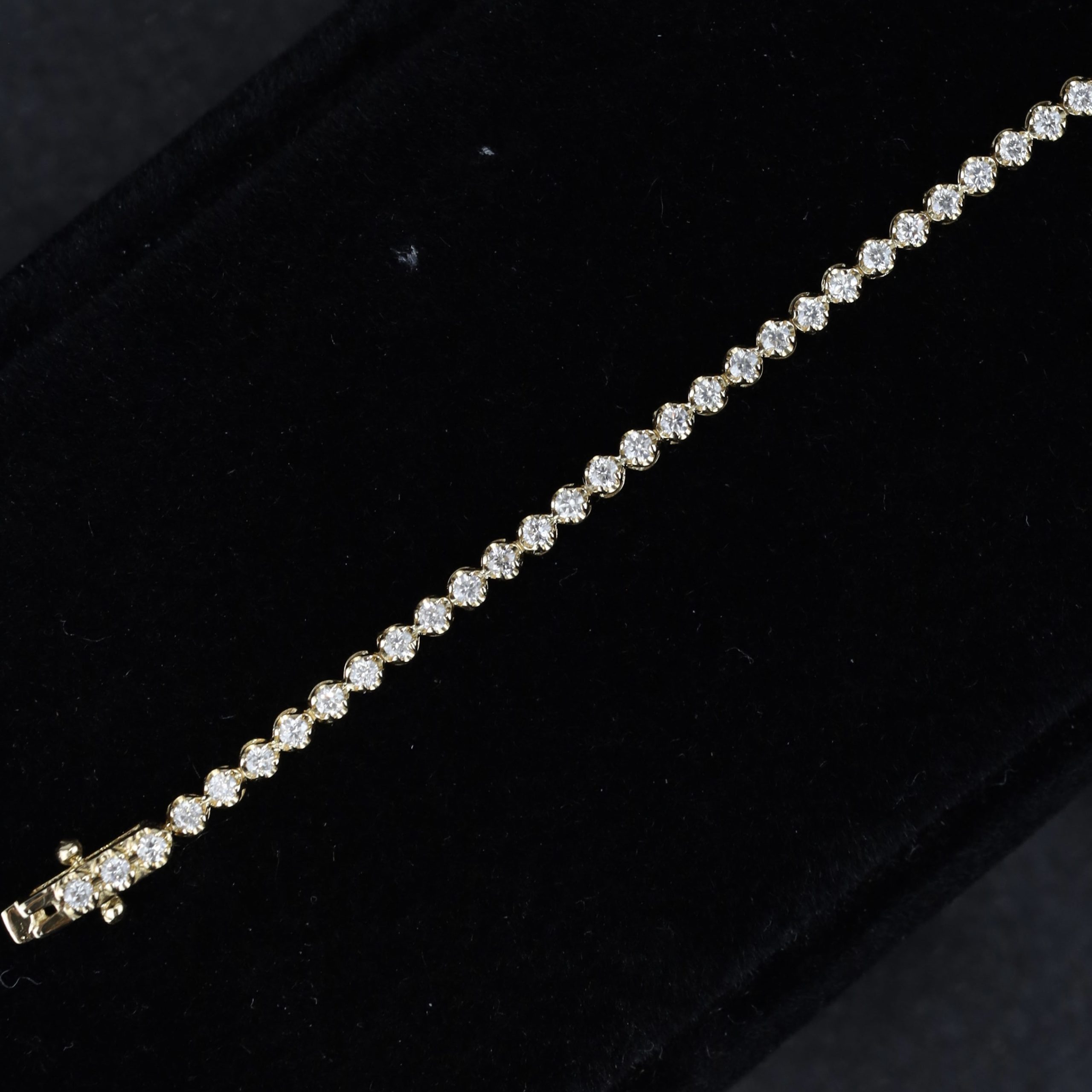 1.00 CTW Diamond Tennis Bracelet 18K Yellow Gold B233-YG