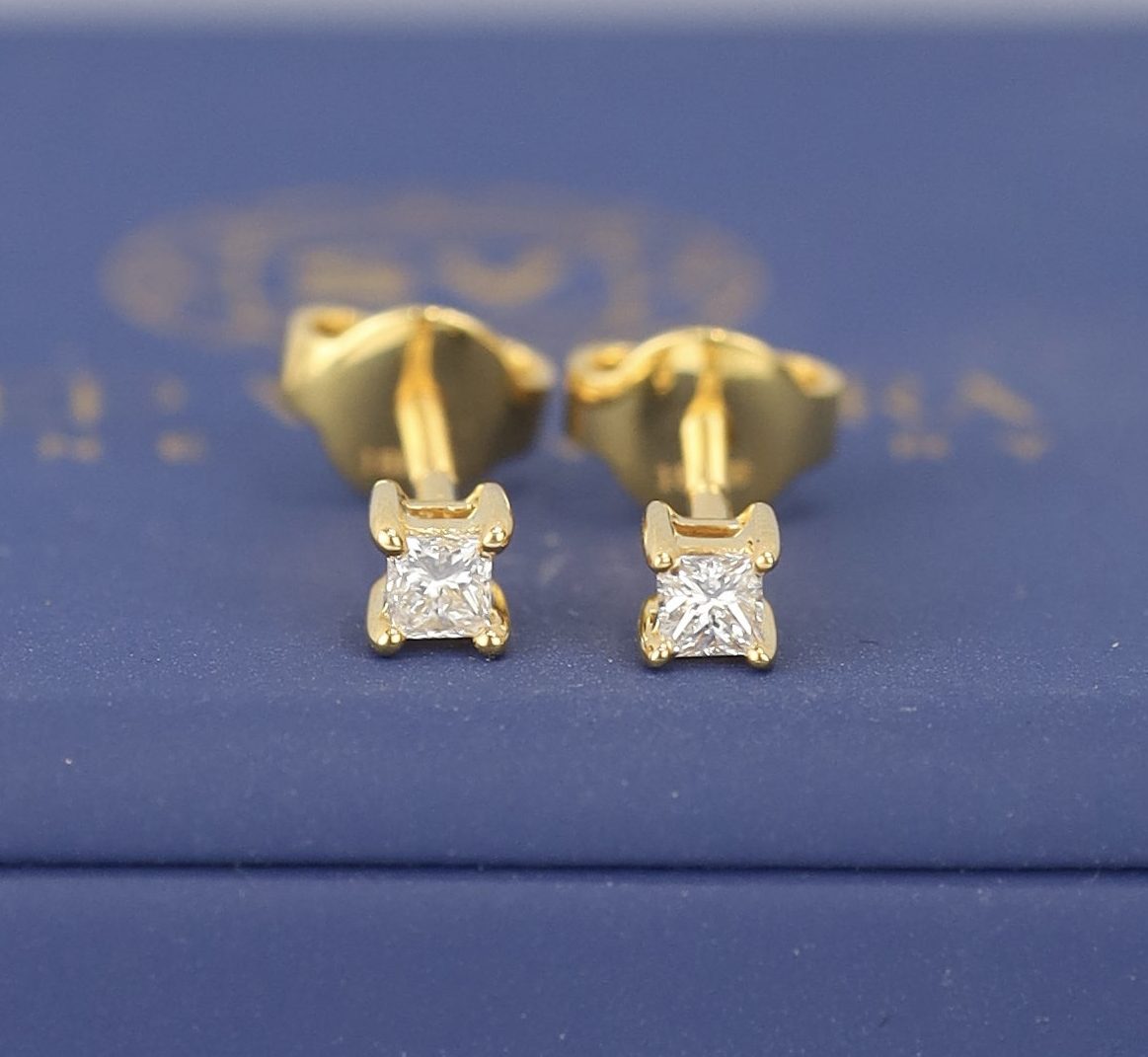 .14 CTW Diamond Stud Earrings 18k Yellow Gold E0136-YG