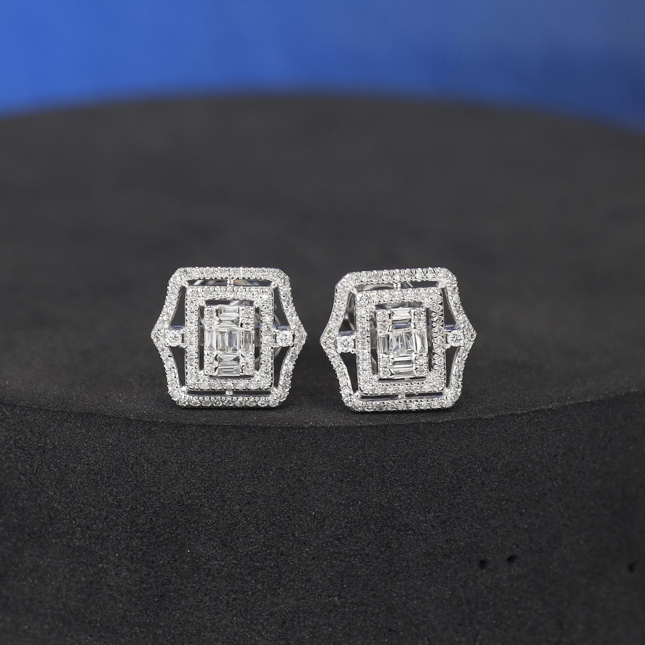 .416 CTW Diamond Stud Earrings 14K White Gold E0149-WG