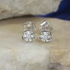 .022 CTW Diamond Stud Earrings 18K White Gold E0175-WG