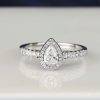 GIA .35 Carat Diamond Engagement Ring 18K White Gold ER0381-WG