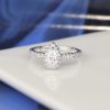 GIA .37 Carat Diamond Engagement Ring 18K White Gold ER0389-WG