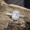 GIA .44 Carat Diamond Engagement Ring 18K White Gold ER0390-WG