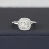 GIA .31 Carat Diamond Engagement Ring 18K White Gold ER0391-WG