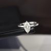 GIA 1.00 Carat Diamond Engagement Ring 18K White Gold ER0397-WG