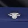 GIA .80 Carat Diamond w/ .24 CTW Engagement Ring 18K White Gold ER0409-WG