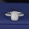 GIA .80 Carat Diamond w/ .24 CTW Engagement Ring 18K White Gold ER0409-WG