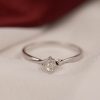 .021 Carat Diamond Engagement Ring 18K WHITE GOLD ER615-1 WG