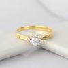 .157 CTW Diamond Engagement Ring 18K Yellow Gold ER652-3 YG