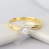 .181 CTW Diamond Engagement Ring 18K Yellow Gold ER652-4 YG