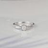 .147 CTW Diamond Engagement Ring 18K White Gold ER652-2 WG