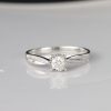 .155 CTW Diamond Engagement Ring 18K White Gold ER652-3 WG