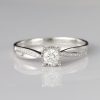 .155 CTW Diamond Engagement Ring 18K White Gold ER652-3 WG