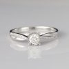 .182 CTW Diamond Engagement Ring 18K White Gold ER652-4 WG