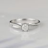 .147 CTW Diamond Engagement Ring 18K White Gold ER652-2 WG