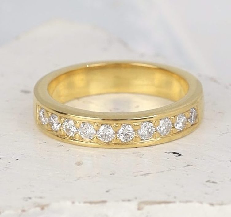 .44 CTW Diamond Half Eternity 18K Yellow Gold HE427-YG