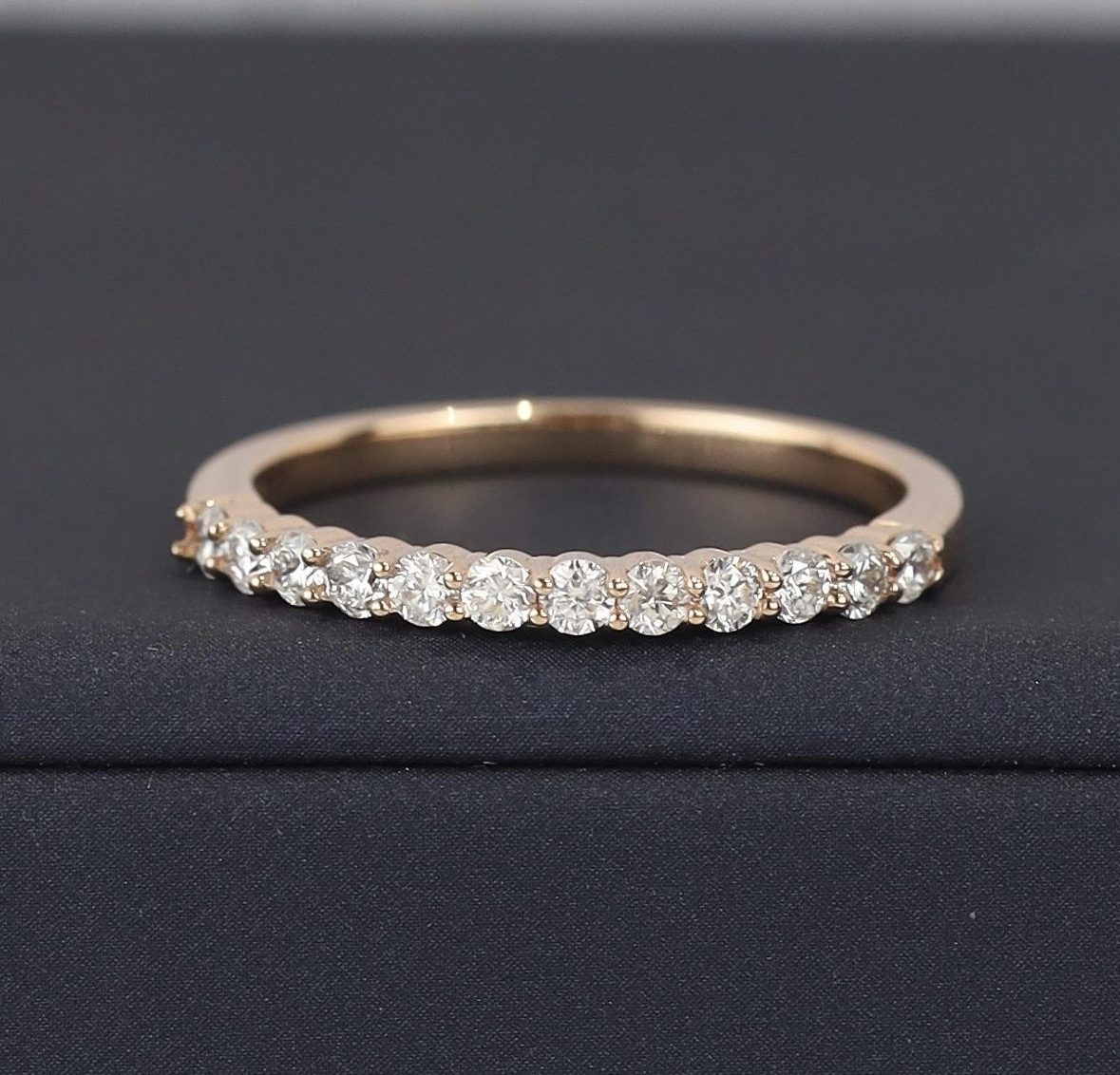 .36 CTW Diamond Half Eternity 18k Rose Gold HE429-RG