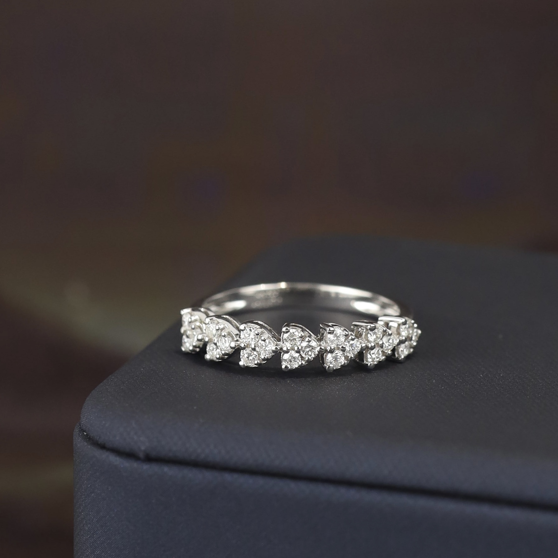 .265 CTW Diamond Half Eternity Ring 14K White Gold HE430-WG