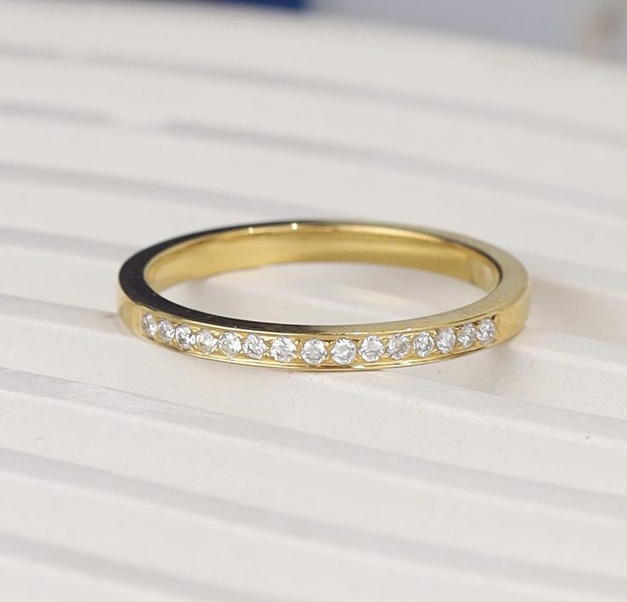 .15 CTW Diamond Half Eternity 18K Yellow Gold HE432-YG