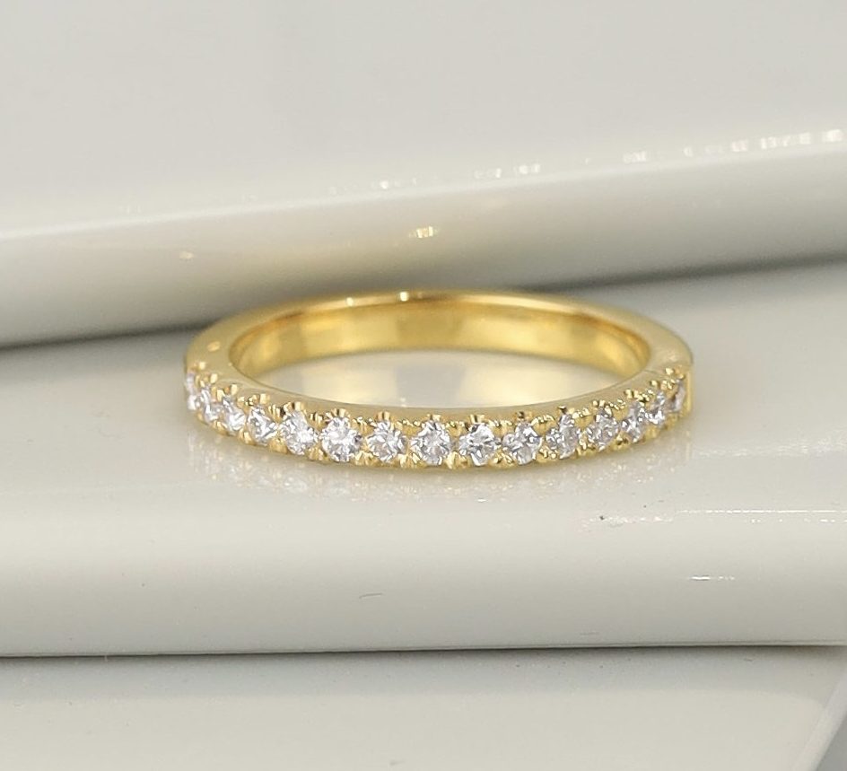 .15 CTW Diamond Half Eternity Ring 14K Yellow Gold HE434-YG